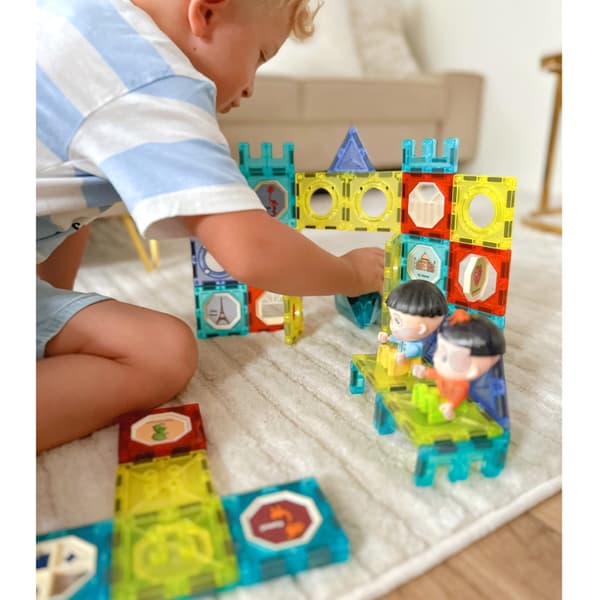 WOOPIE Magnetiske Byggeklodser Slot – 98 stykker