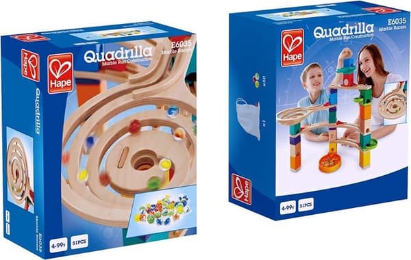 Toy - HAPE - Quadrilla marmor rutschbana - Circuit kulor för barn i åldrarna 4 till 12 år