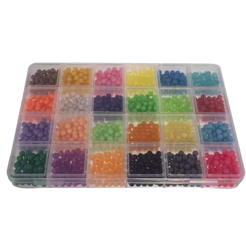 Vandperler 2800 stk - 24 farver med skabeloner