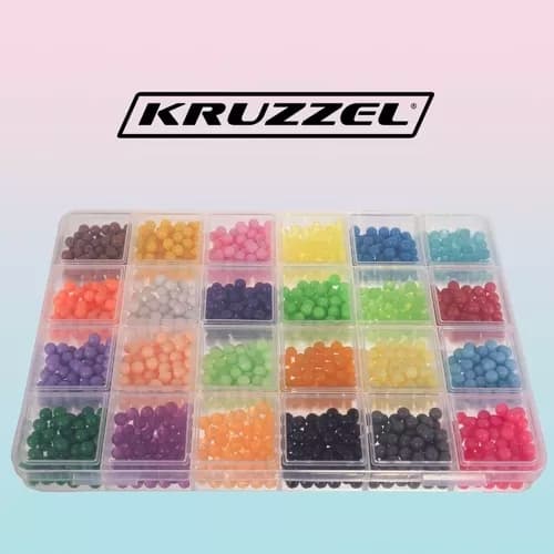 Vandperler 2800 stk - 24 farver med skabeloner