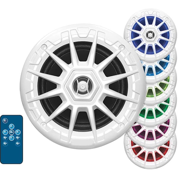 Seachoice 5 1/4´´ 2-vägs 150w Runda Led Högtalare Vit