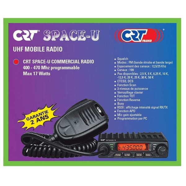 Crt Uhf Radiostation Space U Svart