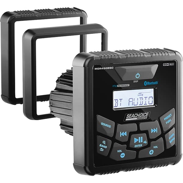 Seachoice In-dash Marine Gauge Stereo Square Bluetooth Sort
