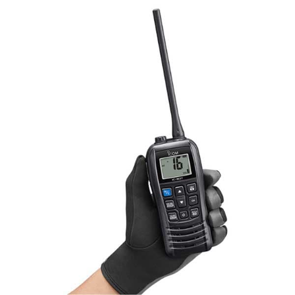 Icom Kannettava Marine Vhf-radioasema Ipx7 6w Ic-m37e Hopeinen
