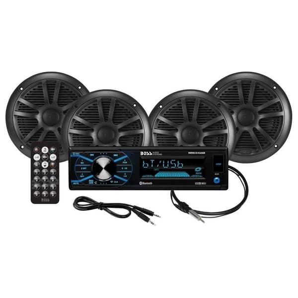 Boss Audio Vejrbestandig Marine Modtager Pakke Med Bluetooth 4 6.5´´ Højttalere Sort