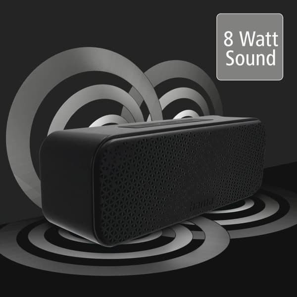 Hama "PowerBrick 2.0" Bluetooth® Loudspeaker, Splash-Protected, 8W, blk