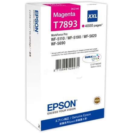 Cartus Cerneala Original Epson Magenta, T7893, pentru WF-5620, , (timbru verde 0.15 lei), "C13T789340"