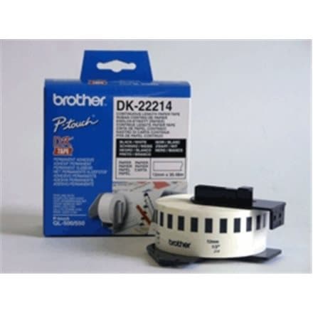 BROTHER DK22214 Brother szalagcimke 12mm, feher