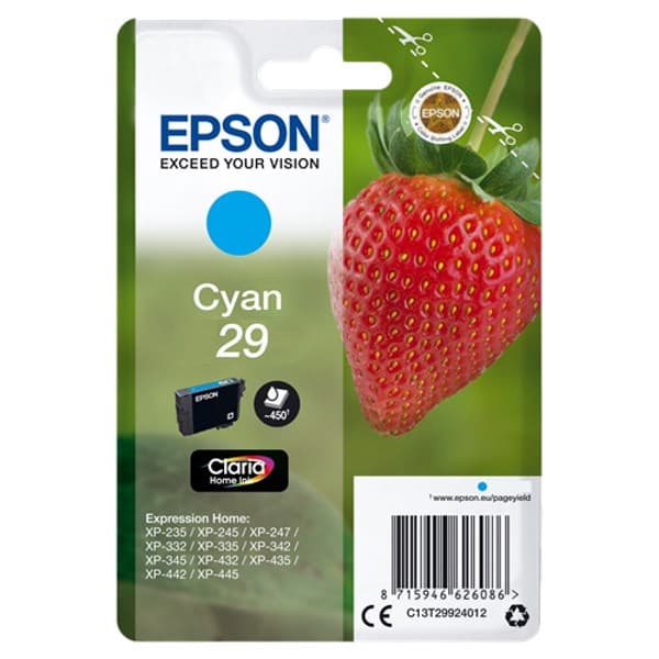 Epson 29 Claria Home Ink | 180Pages | Cyan
