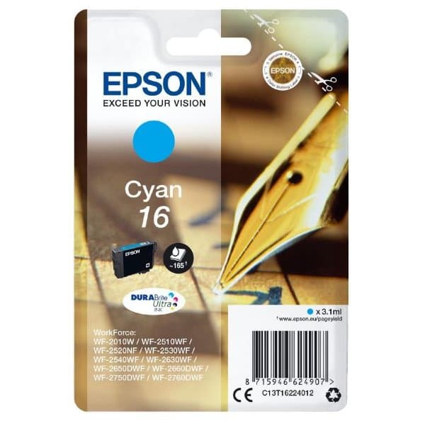 Epson 16 - cyan - original - ink cartridge