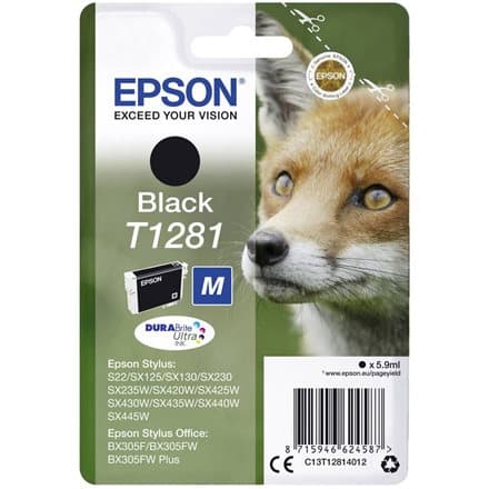 Epson T1281 - M size - black - original - ink cartridge