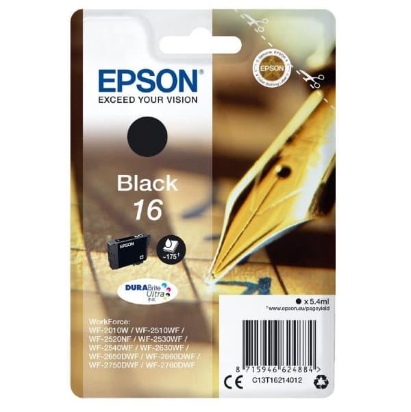 Epson 16 - black - original - ink cartridge