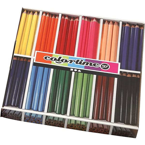 Colortime färgpennor - Mixade Färger - Jumbo - 144 st