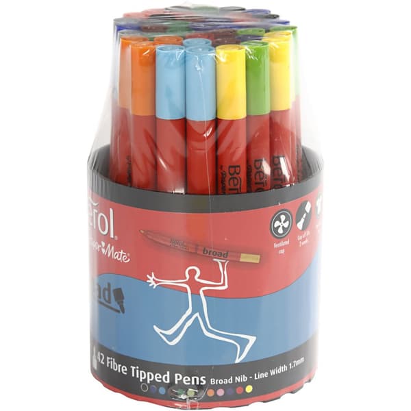 Berol Colourbroad - Mixade Färger - Spets: 1,2 mm - 42 st