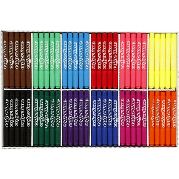 Colortime tuschpennor - Basfärg Set 1 - 5 mm - 288 st