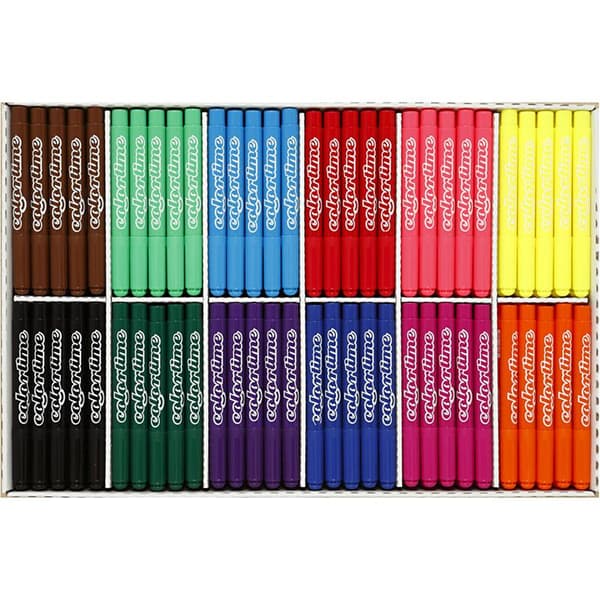 Colortime tuschpennor - Basfärg Set 1 - 5 mm - 288 st