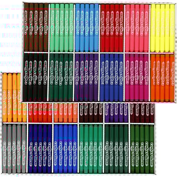 Colortime tuschpennor - 576 st - 5 mm - Mixade Färger
