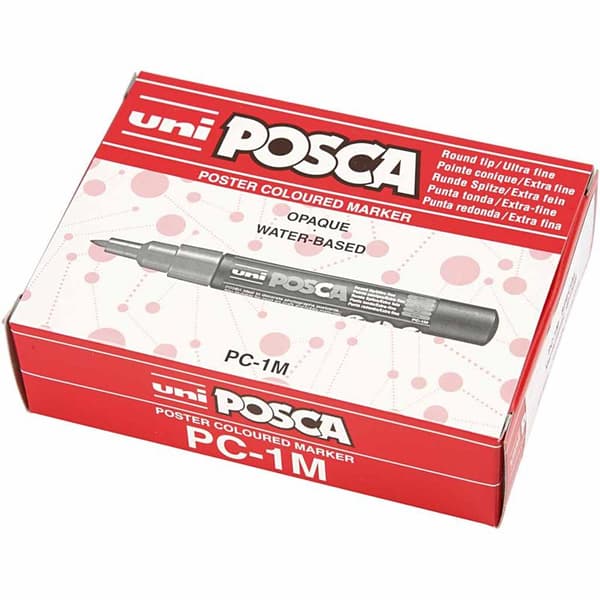 Posca Penna Extra Fine Bullet PC-1M - 12 Färger - 0,7 mm