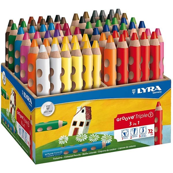 Lyra Groove Triple 1 färgpennor - Mixade Färger - 72 st