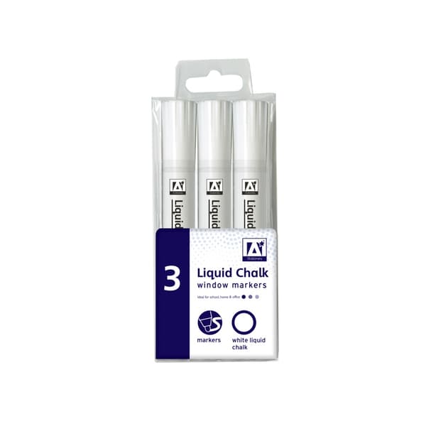 A Star Window Markers (Pack Of 3) White One Size