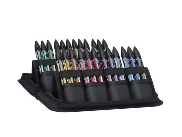 BrushMarker Markør Penn "Student Designer"  sett 24 i en praktisk pose Winsor & Newton