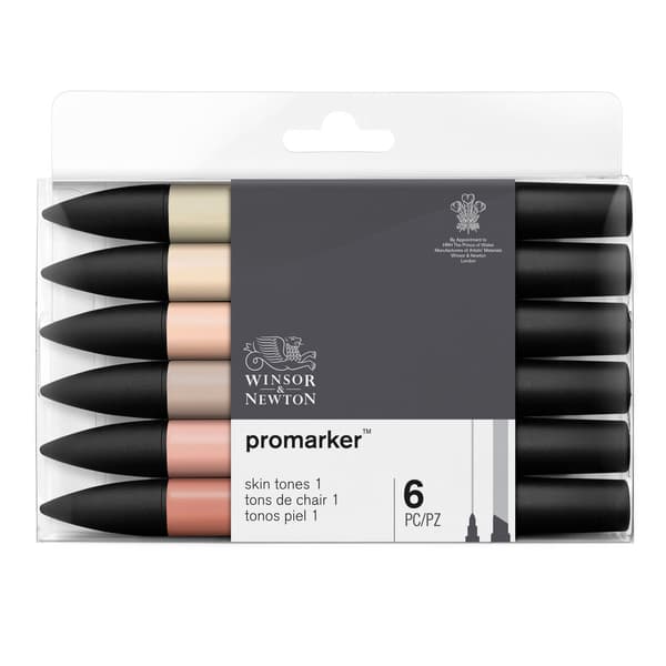 Markørpenn ProMarker Sett 6 Skin tones Winsor & Newton