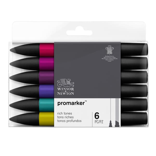 Markørpenn ProMarker Sett6 Rich tones Winsor & Newton