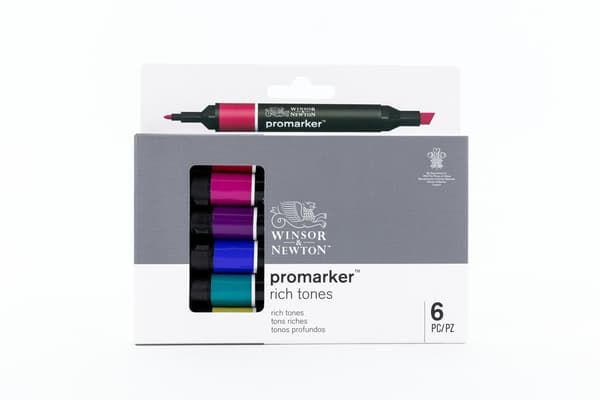 Markørpenn ProMarker Sett6 Rich tones Winsor & Newton