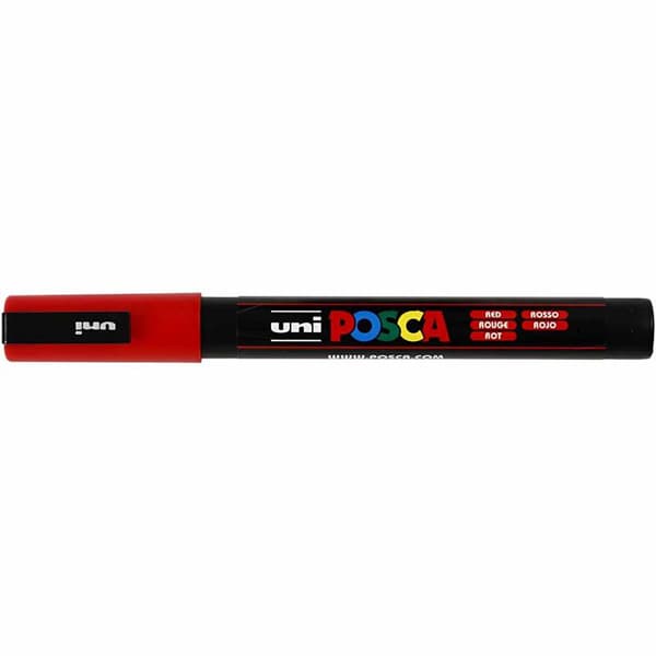 Posca Marker RÖD, PC-3M spets 0,9-1,3 mm