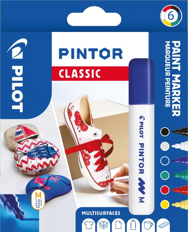 Pintor DIY-tusjer 6 stk. Ass Regular Mix - Medium