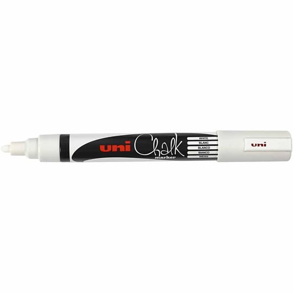 Chalk Marker, streg 1,8-2,5 mm, hvid, 1 stk.