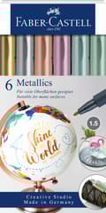 Miniatyrbillede 1 af 6: Metallic marker 6-p, Faber-Castell