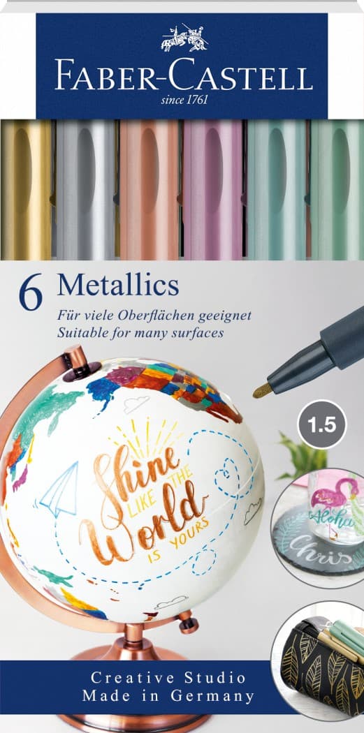 Metallic marker 6-p, Faber-Castell