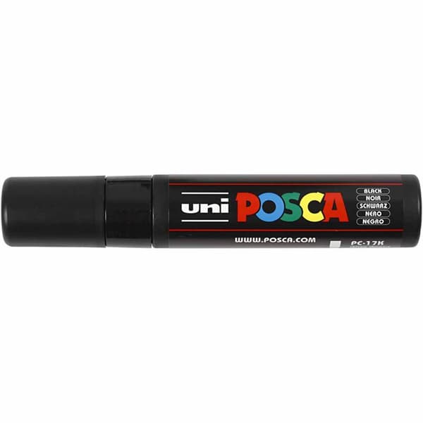 Posca Marker Extra broad Bullet PC-17K - Black - Spets: 15 mm