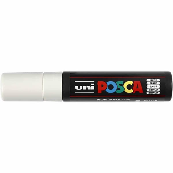 Posca Marker Extra broad Bullet PC-17K - White - Spets: 15 mm