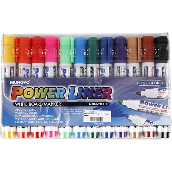 Mungyo Whiteboardmarkers - 4 mm Spets - 12-pack