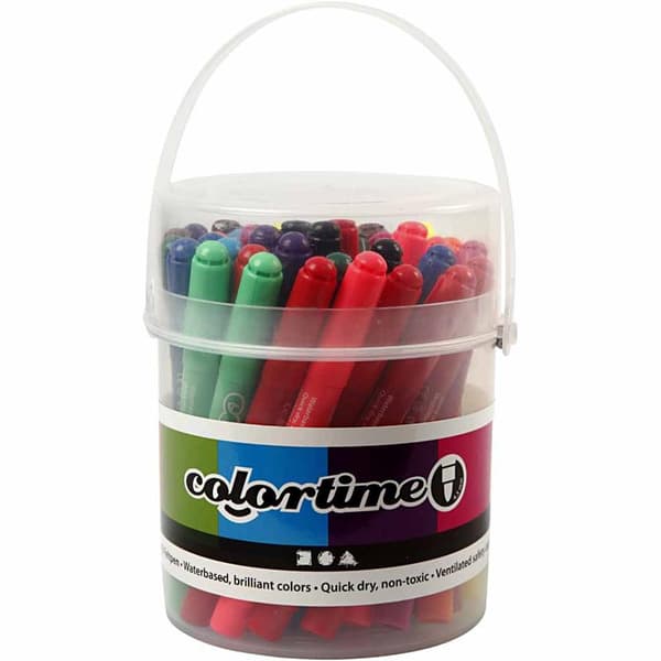 Colortime tuschpennor - Mixade Färger - 5 mm - 42 st