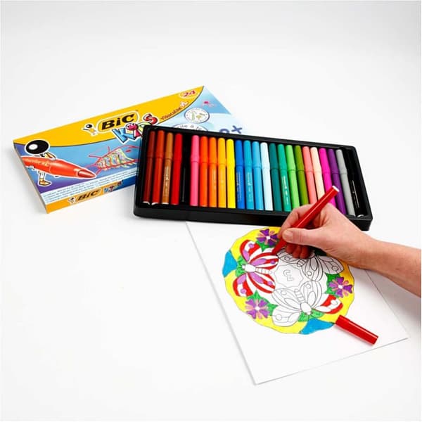 Bic Visa Color tusch - Mixade Färger - 3 mm - 24 st