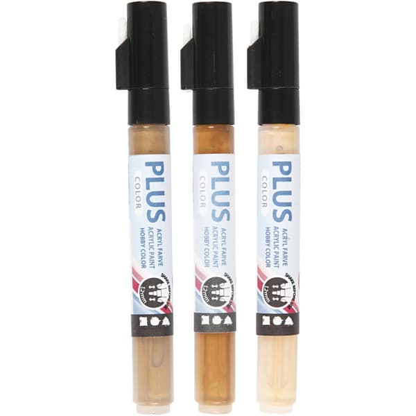 Plus Color Marker 3 pack - 1,2 mm - Beige nyanser