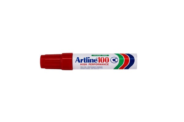 Märkpenna ARTLINE 100 sned 12mm röd 6st