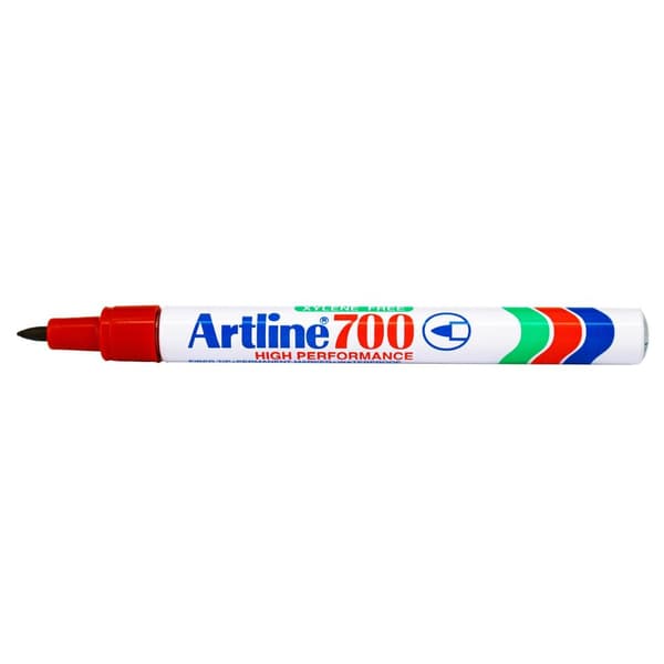 Märkpenna ARTLINE 700 perm. 0,7mm röd 12st