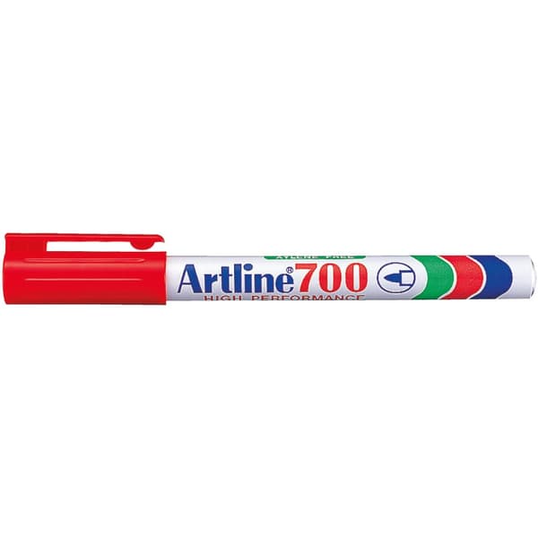 Märkpenna ARTLINE 700 perm. 0,7mm röd 12st