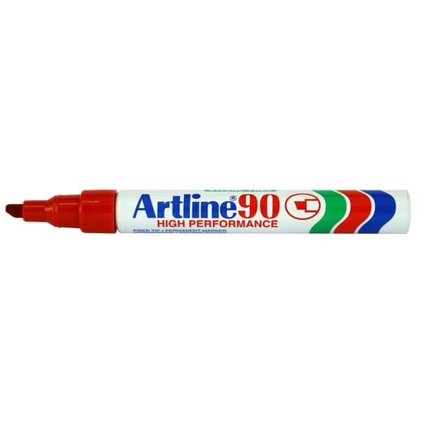 Märkpenna ARTLINE 90 sned 5mm röd 12st