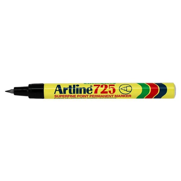 Märkpenna ARTLINE 725 rund SF svart 12st