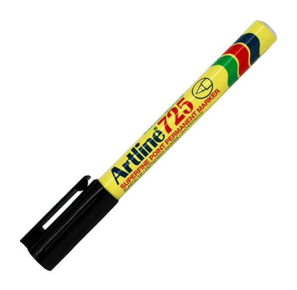 Märkpenna ARTLINE 725 rund SF svart 12st