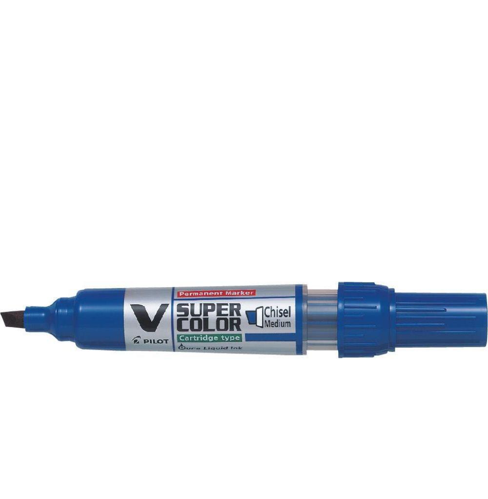 Märkpenna PILOT V Super Color skuren blå 10st