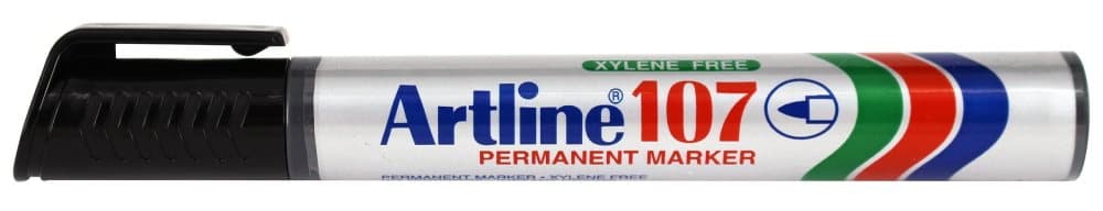 Märkpenna ARTLINE 107 rund 1,5mm svart 12st