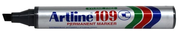 Märkpenna ARTLINE 109 sned 2-4mm svart 12st