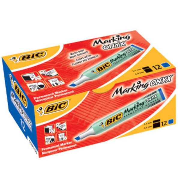 Märkpenna BIC 1591 Onyx svart 12st