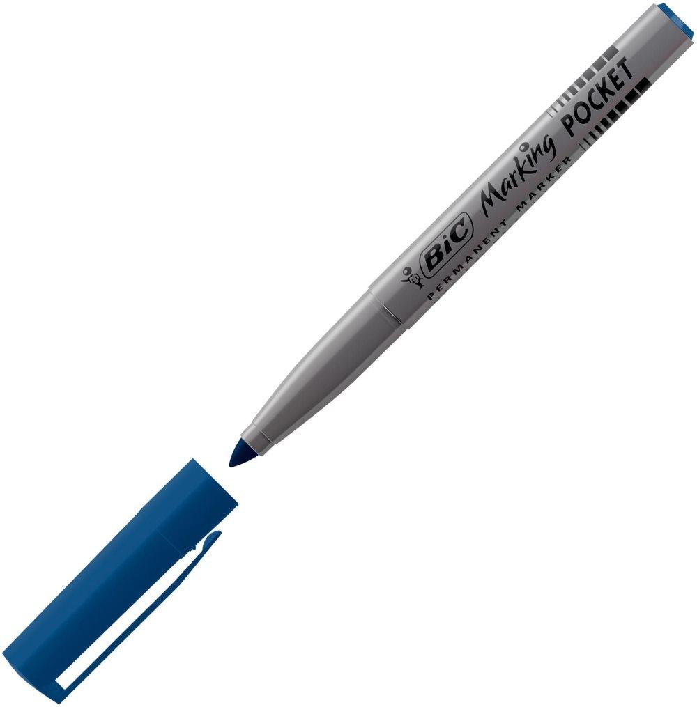 Märkpenna BIC 1445 pocket blå 12st